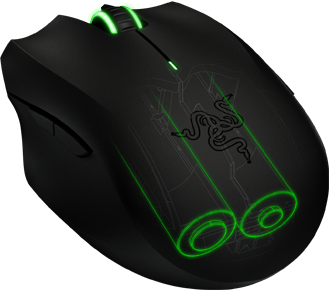 The Razer Orochi gives a very reasonable battery life via two AA batteries