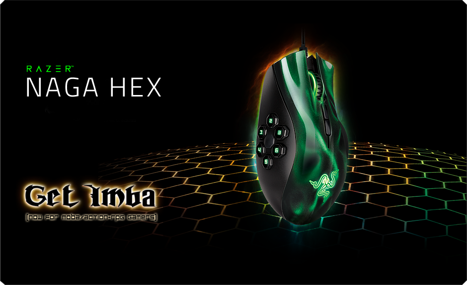 Razer Naga Hex   6 Button MOBA / MMO Gaming Mouse