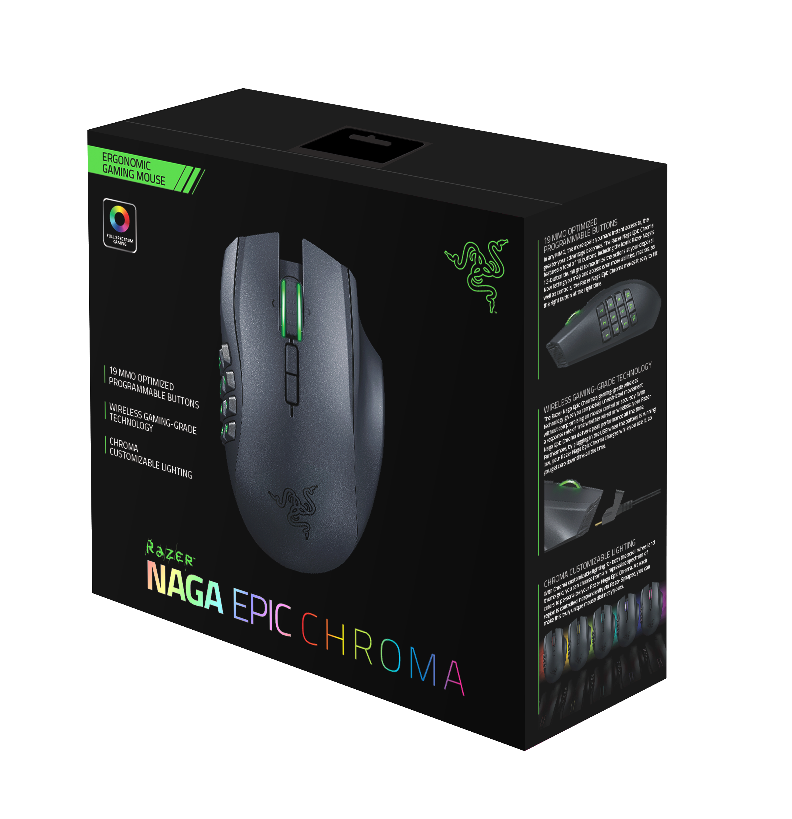 Razer Naga Epic Chroma 有線 無線 Mmo ゲーミングマウス