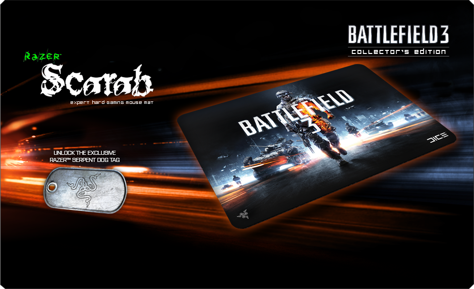 Battlefield 3 Collectors Edition. Razer Bags Battlefield 3. Коврик Razer Scarab Battlefield 3. Коврик Razer Scarab.