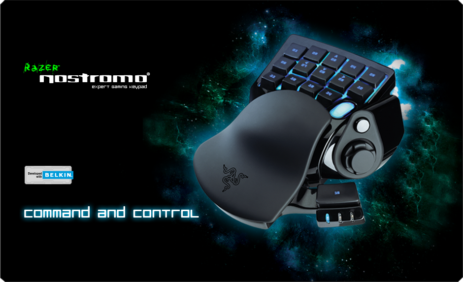 Razer Nostromo Gaming Keypad - Ergonomic Keypad for Gaming 